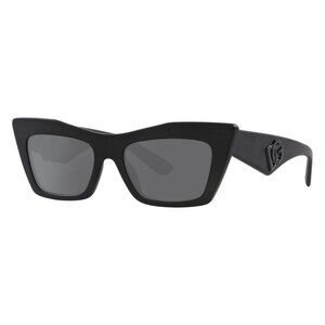 New Dolce & Gabbana Black Cat Eye DG4435 2525/6G Sunglasses Women